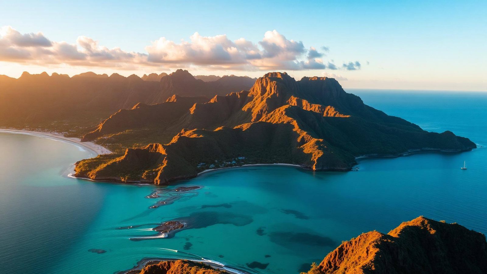 Coastal wellness retreat landscape at sunrise